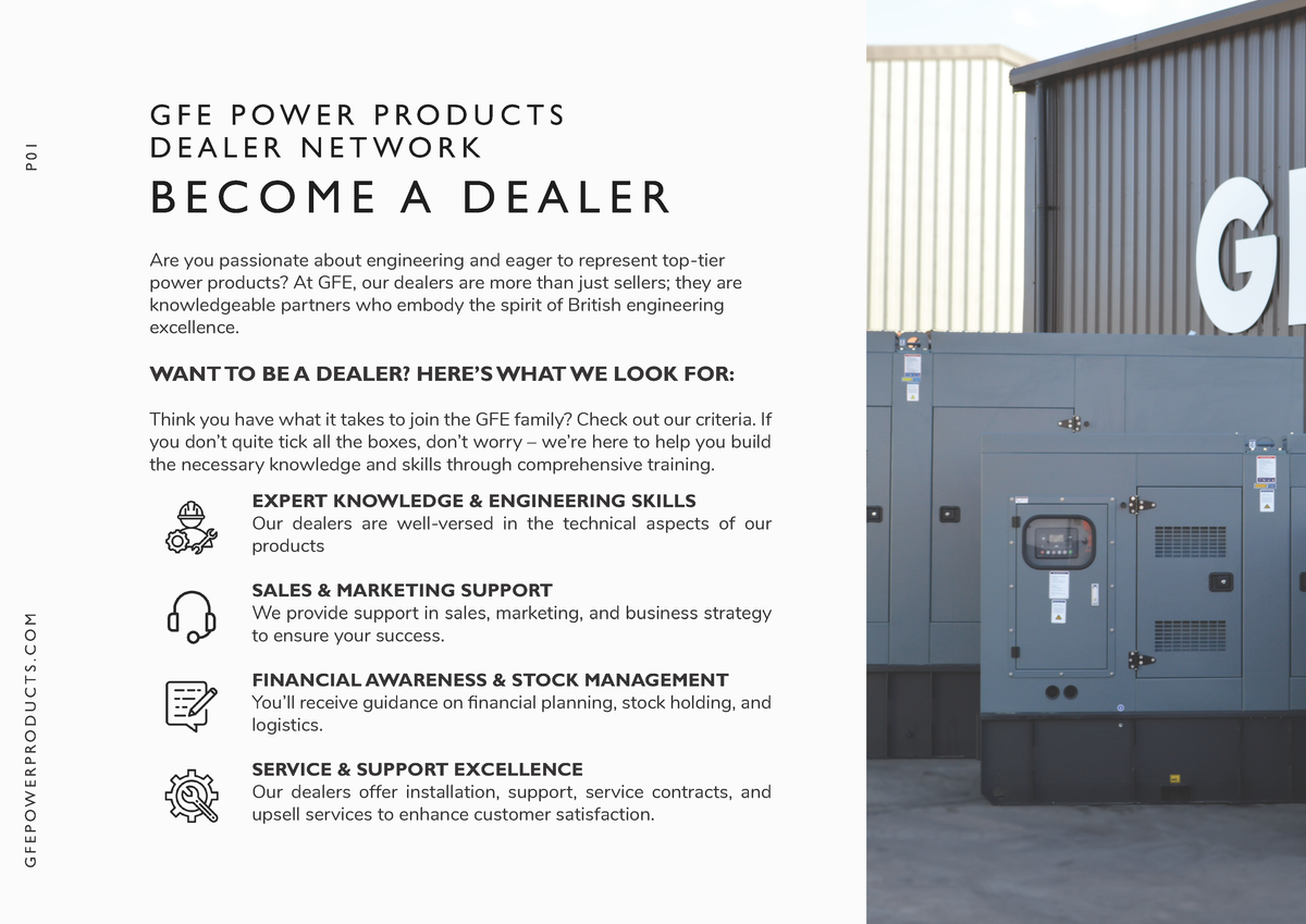 Become A Dealer | GFE Power Products