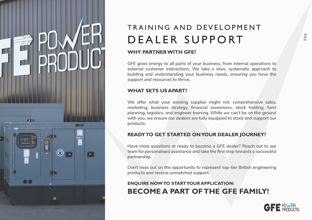 Become A Dealer | GFE Power Products
