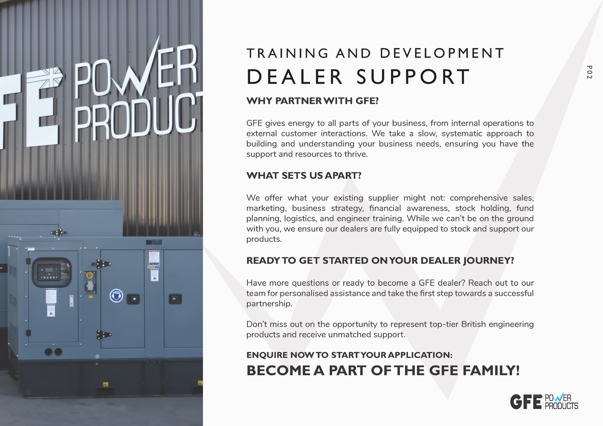Become A Dealer | GFE Power Products