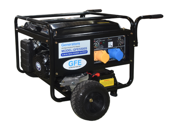 GFE 5.5kVA Open Frame Petrol Generator (Wheel kit)